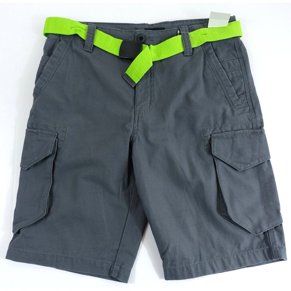 Amplify Wooster Cargo Shorts Men 30 Belted Pockets Cotton Dark Gray nwot